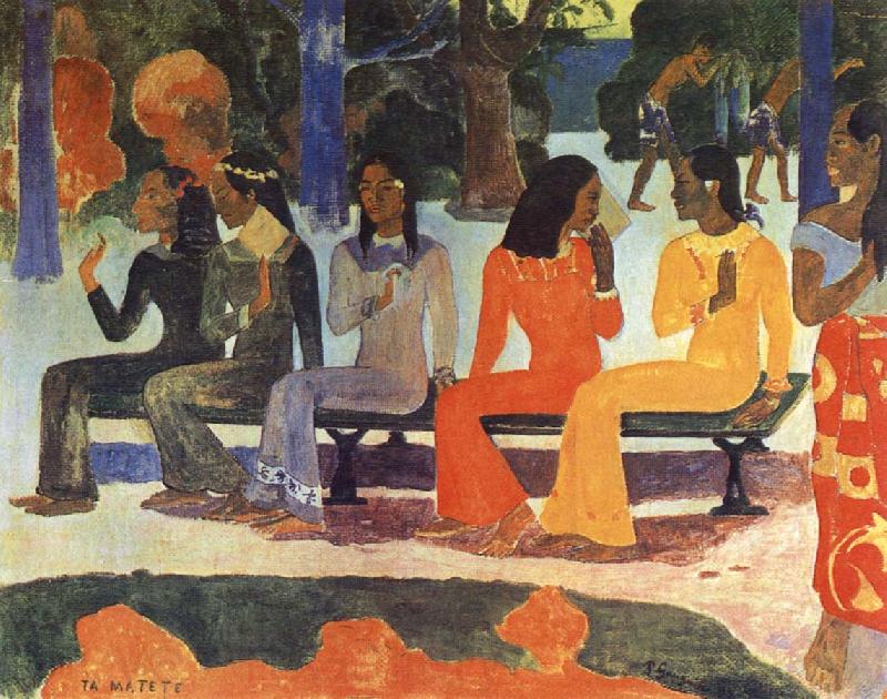 Paul Gauguin We Shall not go to market Today Norge oil painting art
